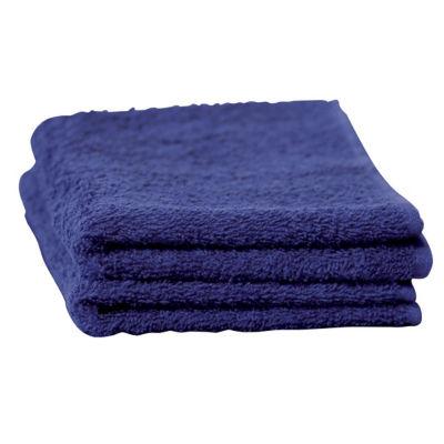 Serviettes de toilette coton bleues 30 x 54 cm, lot de 6_0