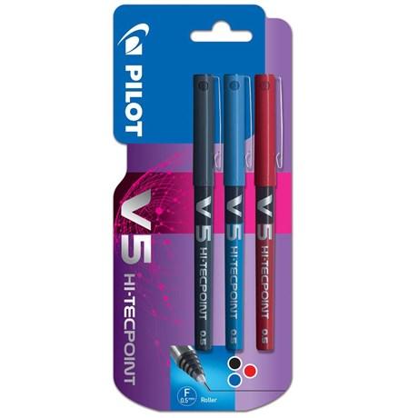 STYLO ROLLER V5 PILOT COLORIS ASSORTIS (VENDU PAR 3)