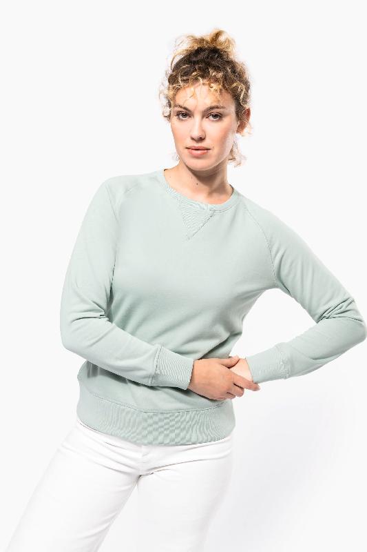 Sweat-shirt bio femme - col rond, manches raglan - Réf : K481 - Kariban_0