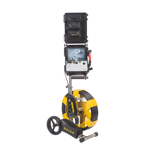 Système d'inspection vidéo sur dévidoir avec caméra axiale rotative de ø 55mm - xp pic 5.5 peli_0