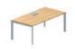 Table de bureau rectangulaire en mélamine - P. 80 cm - Trappe aluminium avec système soft closing - Réf. 1 171 875_0