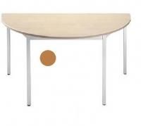 Table modulaire 4 pieds carré ou rond L 140 - merisier - Référence : 100770 - Plateau mélaminé 19 mm - Fabrication française_0