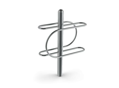 05.022 Arceau urbain spiral - Zano - en acier inoxydable ou noir - hauteur 75 cm - design unique_0