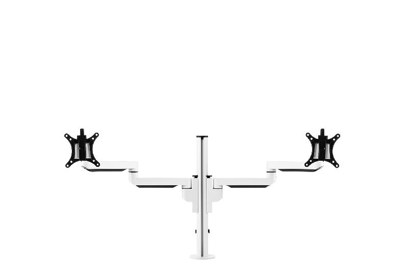 Support pour écran Filex Galaxy Modular Dual - pince/boulon blanc - réglable pour 2 écrans - BakkerElkhuizen BNEFG809_0