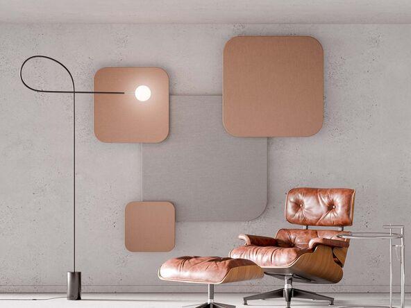 Lot de 4 cloisons murales acoustiques Mileto plusieurs coloris au choix_0