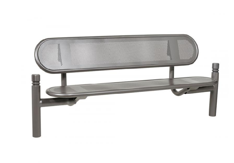Banc Public Estoril - Longueur d'assise 1800 mm - Structure en tube acier Ø 76 mm - Fabrication française_0