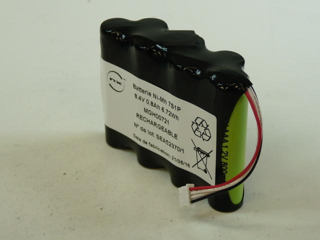 Batterie industrielle Nimh 7x AAA 7S1P ST7 - 8.4V 800mAh - Connecteur Molex - Marque NX_0