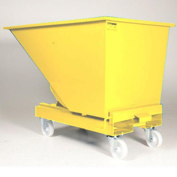 Benne mobile 900 litres jaune - Tri sélectif - Vidage automatique ou manuel - Marque Rolléco_0
