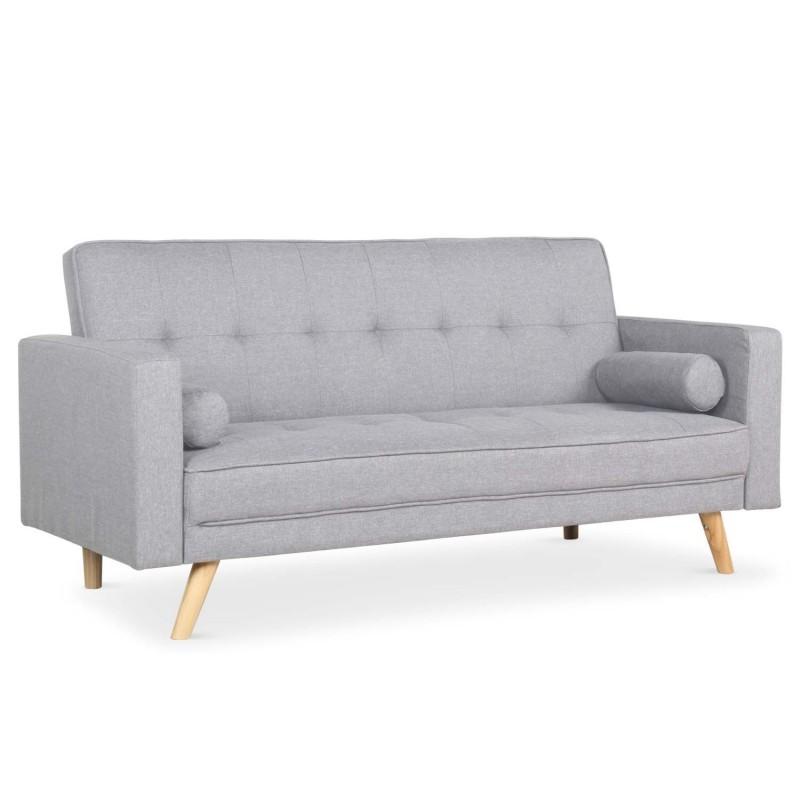 Canapé Convertible 3 Places Scandinave Navya Gris Clair