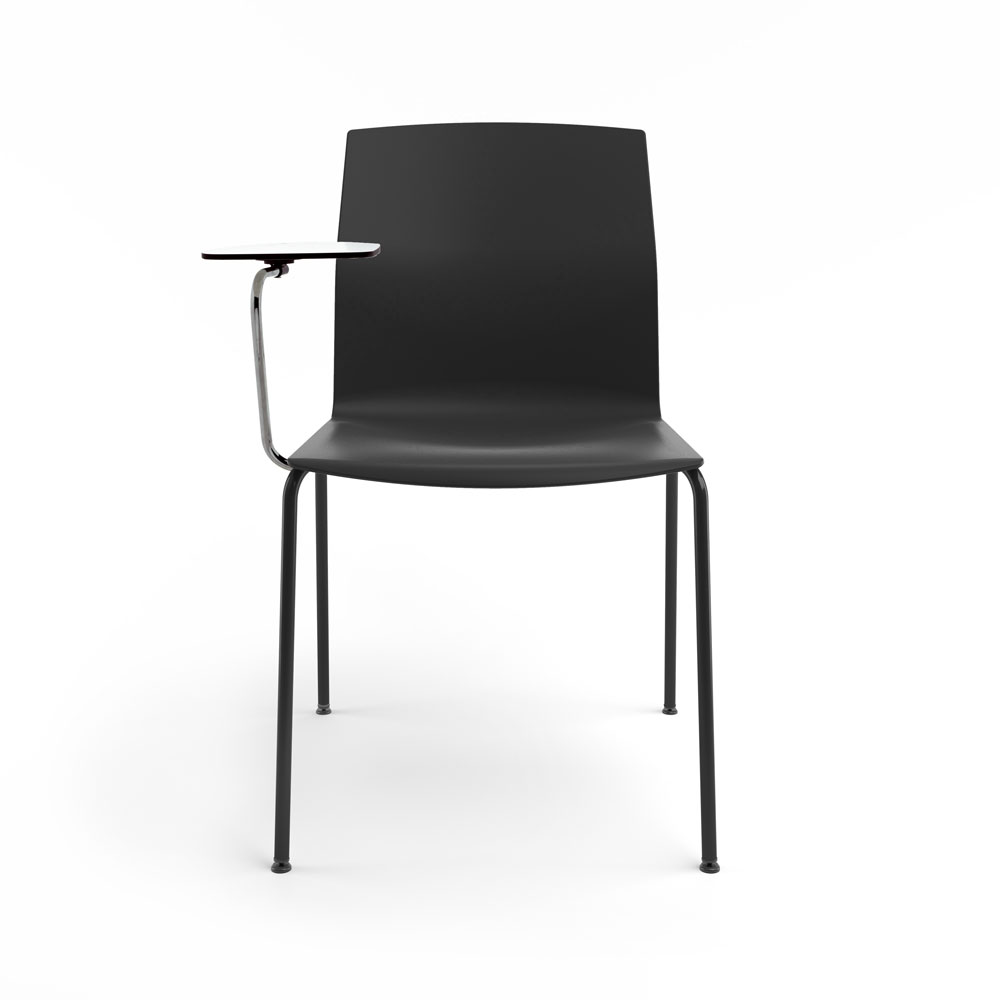 Chaise de réunion ou de conférence, design simple et élégant avec tablette écritoire idéale pour les formations, les séminaires,... - 