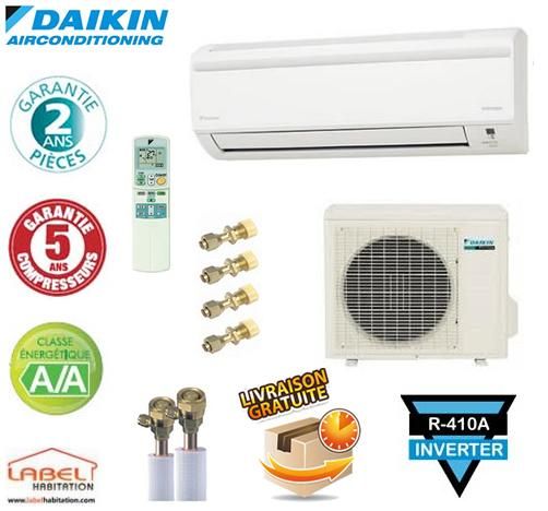 CLIMATISATION RÉVERSIBLE DAIKIN FTX35JV RX35JV 3.5 KW + KIT FRIGORIFIQUE