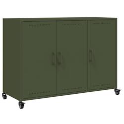 Helloshop26 - Buffet bahut commode armoire meuble de rangement organisateur cuisine salle de séjour salon olive 100,5 x 39 x 72 cm 02_0036567 - 30002_0