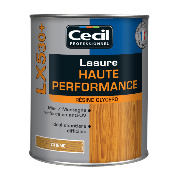 LASURE BOIS PROTECTION ÉLEVÉE CECIL LX530 ASPECT SATIN CHÊNE 5L