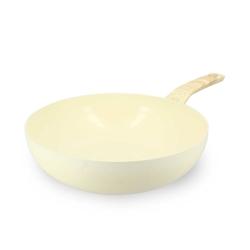 Menastyl - Wok 28cm Colorama Creme - En Aluminium - Revetement Antiadhesif En Ceramique - 3256391017876_0
