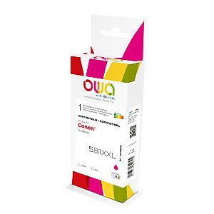 OWA Cartouche d'encre remanufacturée compatible pour Canon CLI-581XXL - Très grande capacité - Magenta_0