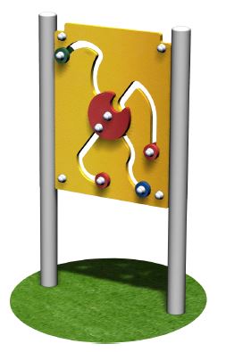 Panneau 4 Cheminées PM4C - Structure de jeux à thèmes - Créa Équipements - Pour enfants de 8 mois à 7 ans - Surface 9,5 m² - Hauteur 1200 mm_0