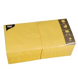 Papstar Serviettes, 3 plis pliage 1/4 40 cm x 40 cm jaune - jaune papier 82569_0