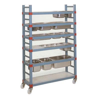 Rayonnage gastro sur mesure - PVC hygiénique, normes HACCP, grilles ventilées et chariots 2 à 15 niveaux_0