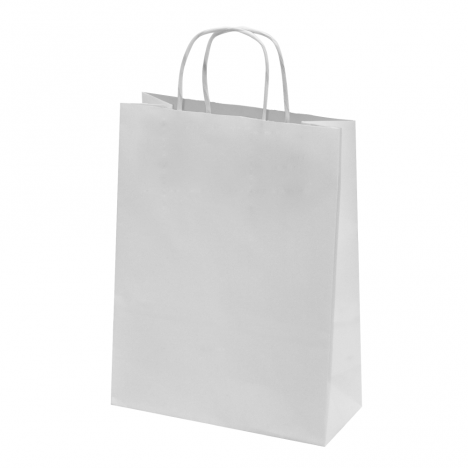 Sac papier kraft personnalisable - poignées torsadées - impression 1 couleur recto/verso - Réf. ART0688_0