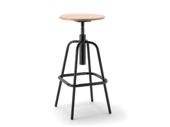 Tabouret haut réglable en hauteur Mea Wood_0