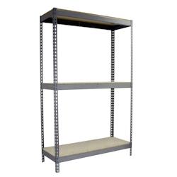 SimonRack Étagère Industrielle, 2000x1800x750 mm, 3 Niveaux, 600 kg , Métal, Étagère Charge Lourde, Gris - Simonforte - gris métal 8425437092244_0