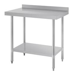Table de préparation avec rebord en acier inoxydable Vogue 900 x 600mm - UNT380_0