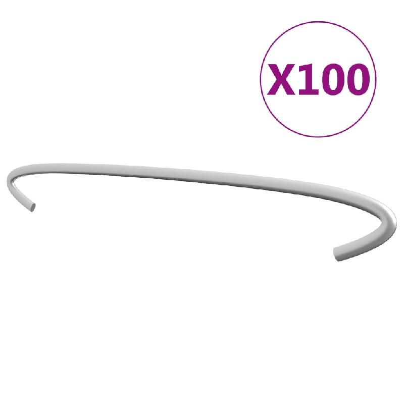 Vidaxl crochets de gabion 100 pcs acier galvanisé 30 cm 145622_0