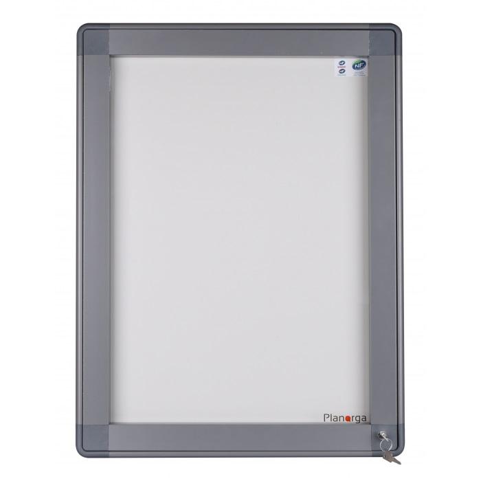 Vitrine affichage extérieure Antarès coloris gris pour 4 feuilles A4_0