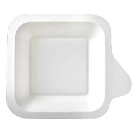 ASSIETTE CARRÉE BIONIC 11X11 CM CELLULOSE BLANC (VENDU PAR 1000)