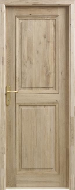 BLOC-PORTE CHÊNE NATURE BRUTE 204X73 DROITE BÂTI 90