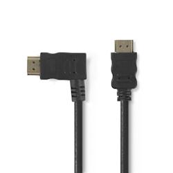 Câble Hdmi 1.50m  Haute Vitesse Avec Ethernet  Connecteur Hdmi - Connecteur Hdmi Coudé Vers La Gauche  1,5 M  Noir Usage Non Intensif Nedis - 366547_0