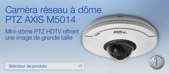 Caméra de surveillance dôme réseau AXIS M5014 - PTZ compact, HDTV 720p, H.264_0