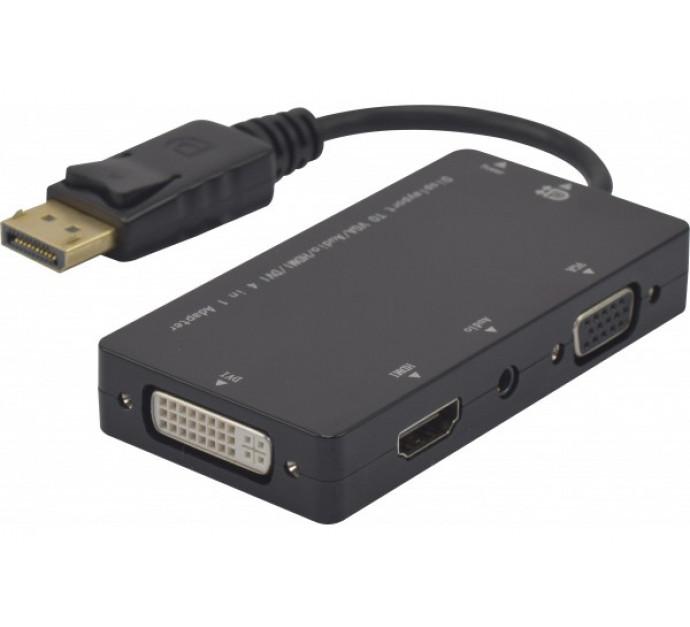 Convertisseur DisplayPort vers HDMI, VGA, DVI - Adaptateur avec sortie audio jack 3.5 mm - Résolution jusqu'à 1920x1200_0