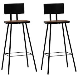 HELLOSHOP26 tabourets de bar design chaise siège simili-cuir noir 1202180 x2 - 3002327644469_0
