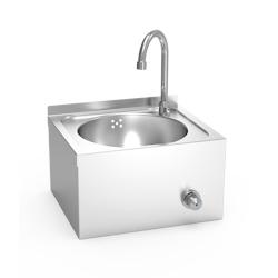 Lavabo mural à genoux série FRICOSMOS-XS eau chaude et froide 350x300x200 mm. - inox 8434029618274_0