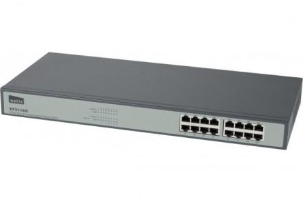 NETIS ST3116G SWITCH RACKABLE 16 PORTS GIGABIT FANLESS_0