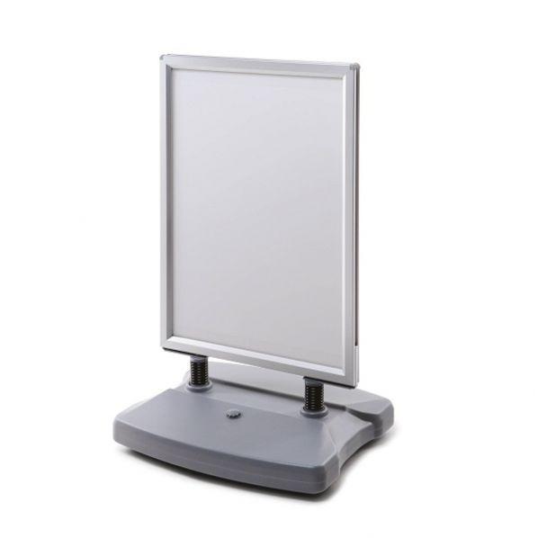 Panneau stop-trottoir avec socle ECO 12,3 kg - utilisation en extérieur - socle à remplir d'eau ou sable_0