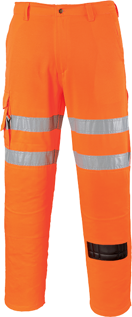 Pantalon rail combat orange RT46 - XXL - Haute visibilité - Norme RIS 3279-TOM_0