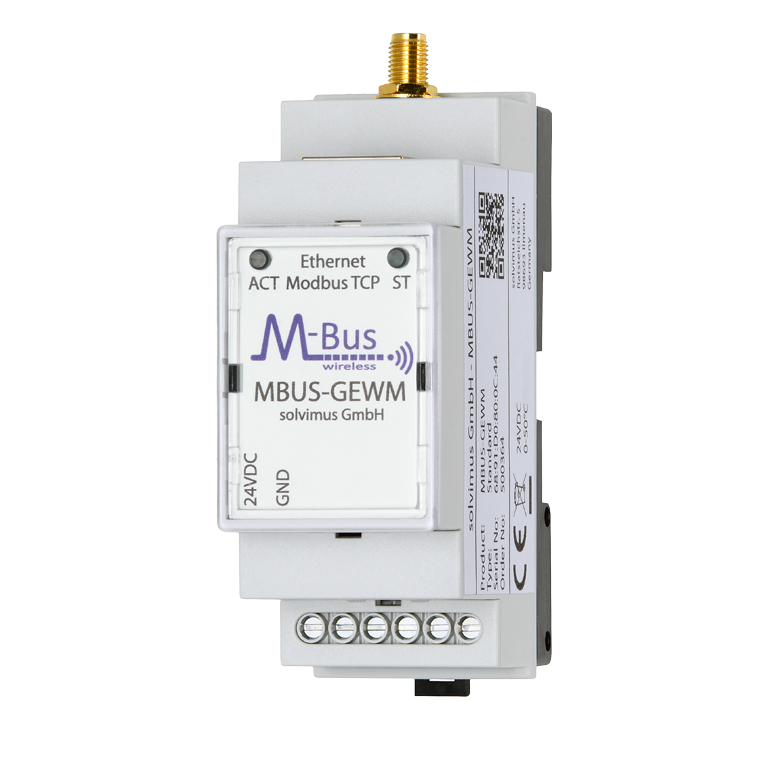 Passerelle compacte MBUS-GEWM pour conversion de données wM-Bus sur Modbus TCP - Jusqu’à 1000 compteurs logiques_0