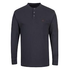 Portwest - Sweat-shirt manches longues anti-feu avec col boutonné Gris Taille XL - XL 5036108334414_0