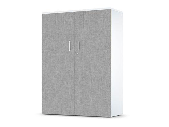 Armoire mi-haute portes battantes en bois 10 coloris_0