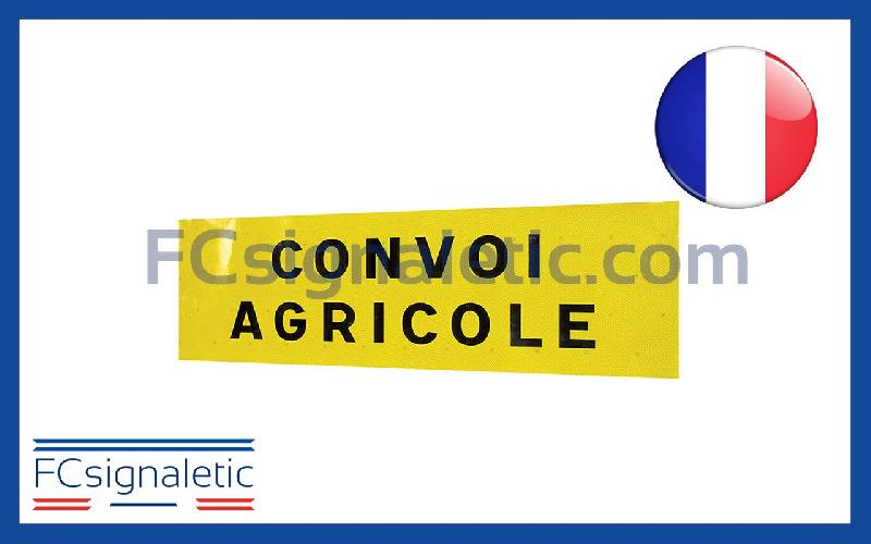 Sérigraphie bandeau adhésif CONVOI AGRICOLE 120X40 cm pour véhicule_0