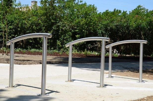 Support vélo Cavaliere - inox 304 ou 316L - tube diamètre 60 - longueur 1000mm - hauteur 800mm_0