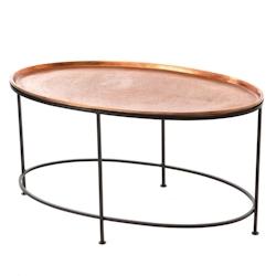 Table basse ovale cuivre -  Ovale Métal Amadeus 85x50 cm - orange 3520071874005_0