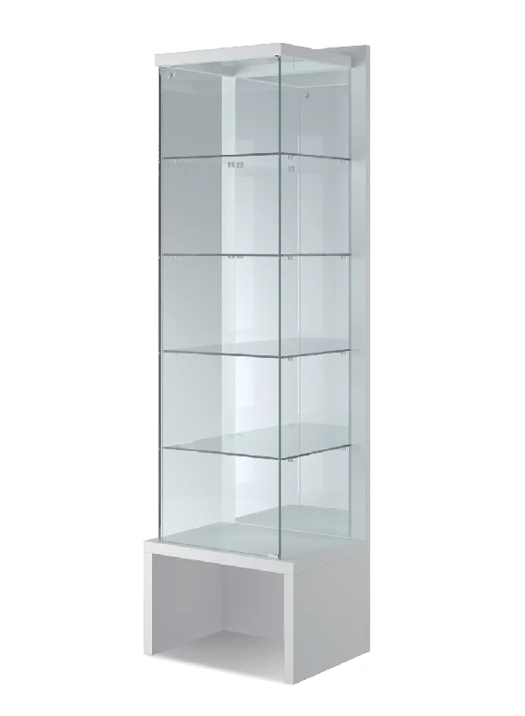 Vitrine d'exposition en verre 60/VSVA - 64x46x218 cm - Avec rangement et présentoir mural - Vitrine Avenue_0