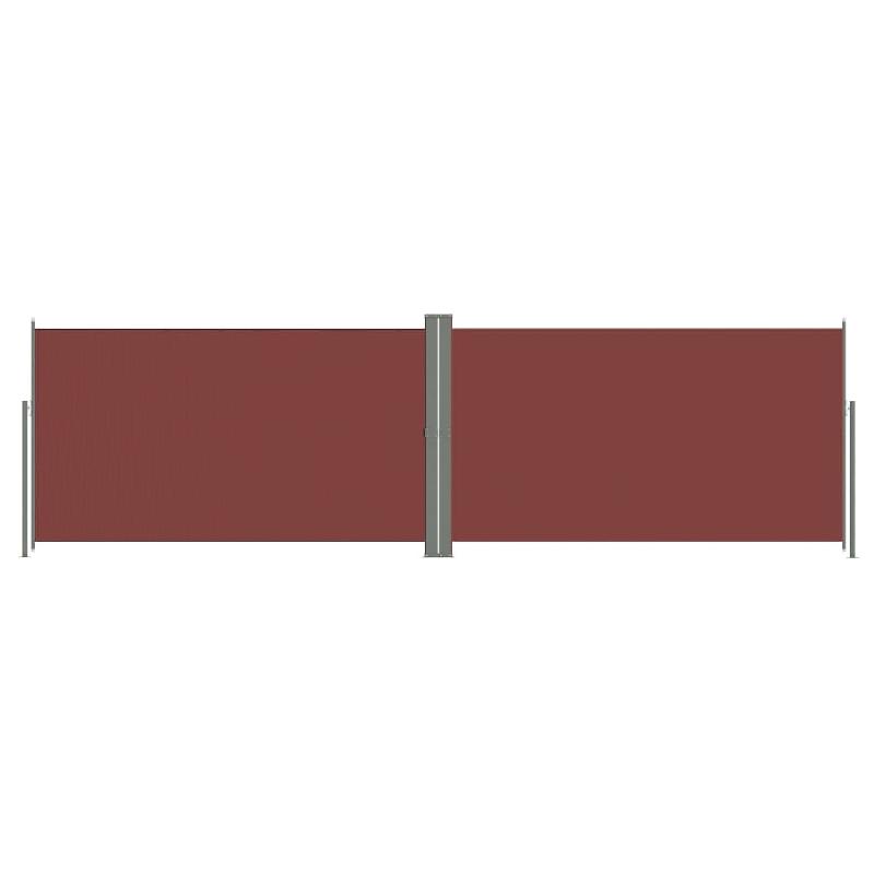 AUVENT PARAVENT STORE BRISE-VUE LATÉRAL RÉTRACTABLE DE PATIO JARDIN TERRASSE BALCON PROTECTION VISUELLE ÉCRAN 180 X 600 CM MARRON 02_0007418_0
