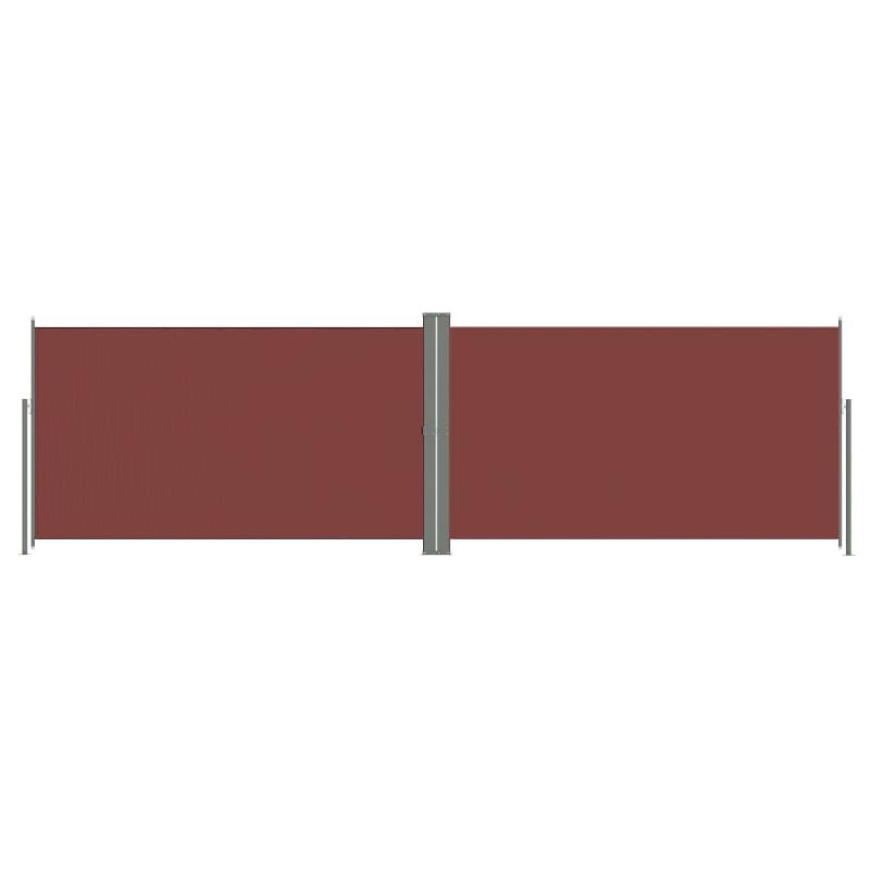 AUVENT PARAVENT STORE BRISE-VUE LATÉRAL RÉTRACTABLE DE PATIO JARDIN TERRASSE BALCON PROTECTION VISUELLE ÉCRAN 180 X 600 CM MARRON 02_0007418_0