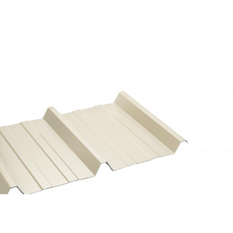 Bac acier laqué régulé 1045 - 0,63 mm - Beige 1015 - 105 cm x 200 cm - Feutrine anti-condensation_0