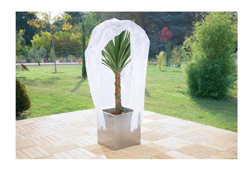 Housse De Protection Hivernale Pour Plantes Extérieur - Antigel, Avec Zip Et Cordon (60x80cm, Beige) - Pour Arbustes, Arbres, Fleurs
