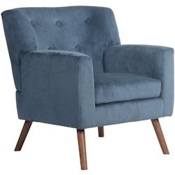CLP Fauteuil Kioni Cord Bleu - bleu textile 326127_0